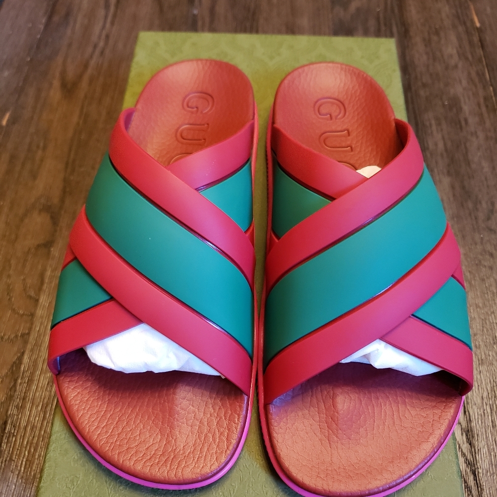 NWB Gucci Web Slide